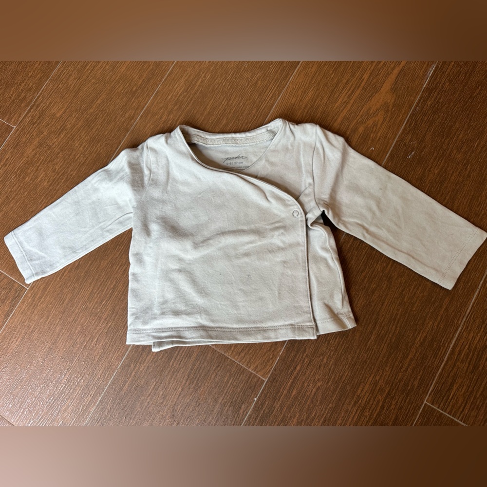 Pehr organic wrap cardigan dove gray